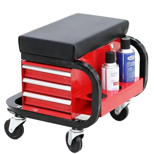 Rolling Mechanic Seat with 3 Drawer