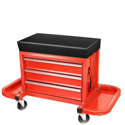 Rolling Mechanic Seat with 3 Drawers