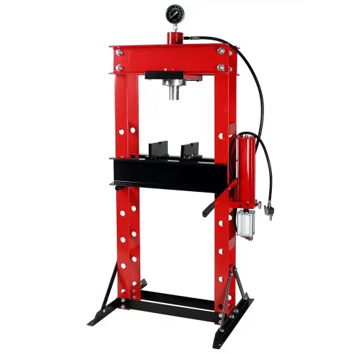 Air and Hydraulic Shop Press with Pump and Gauge
