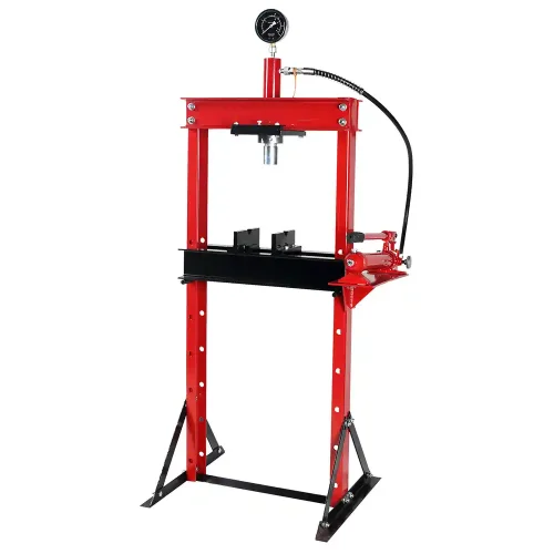Hydraulic Shop Press with Manual Pump and Gauge