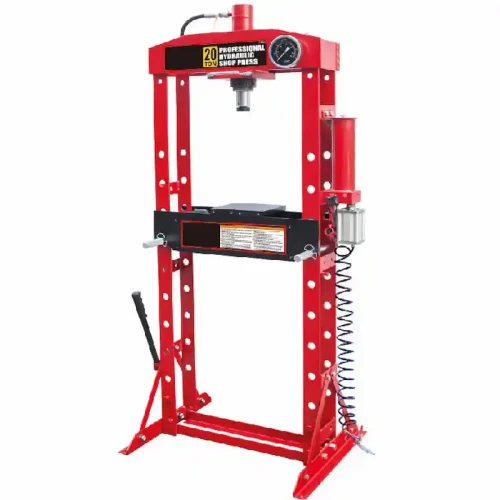 Welded Structure Air and Hydraulic Shop Press with Pump and Gauge