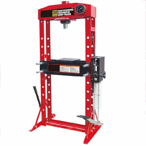 Welded Structure Shop Press with Pedal Pump and Gauge