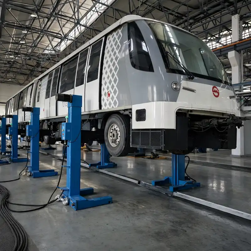 Cabled Heavy Duty Column Lift usage