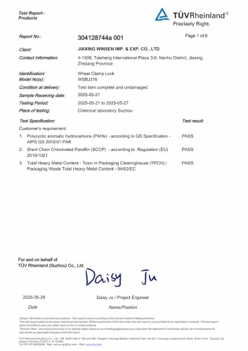 TUV Reach Certification