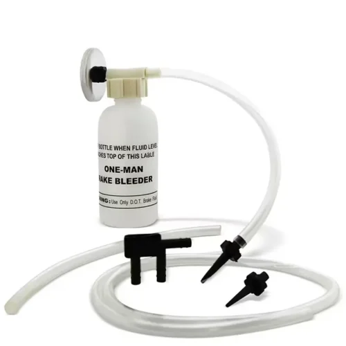 One Man Pneumatic Brake Bleeding Hose Kit with Magnetic Mount